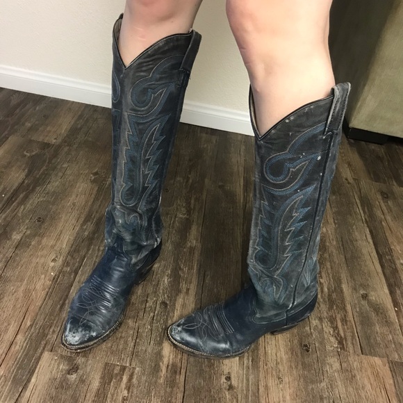 Larry Mahan Shoes - Vintage women's Larry Mahan 17” Tall cowboy boots
